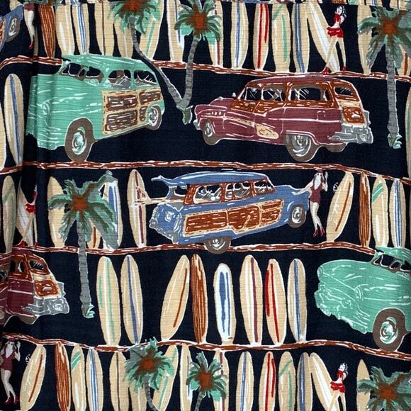 Vintage Hawaiian Shirt Arizona Jeans Surf Boards Woody Short Sleeve Mens Size XL - Picture 7 of 8